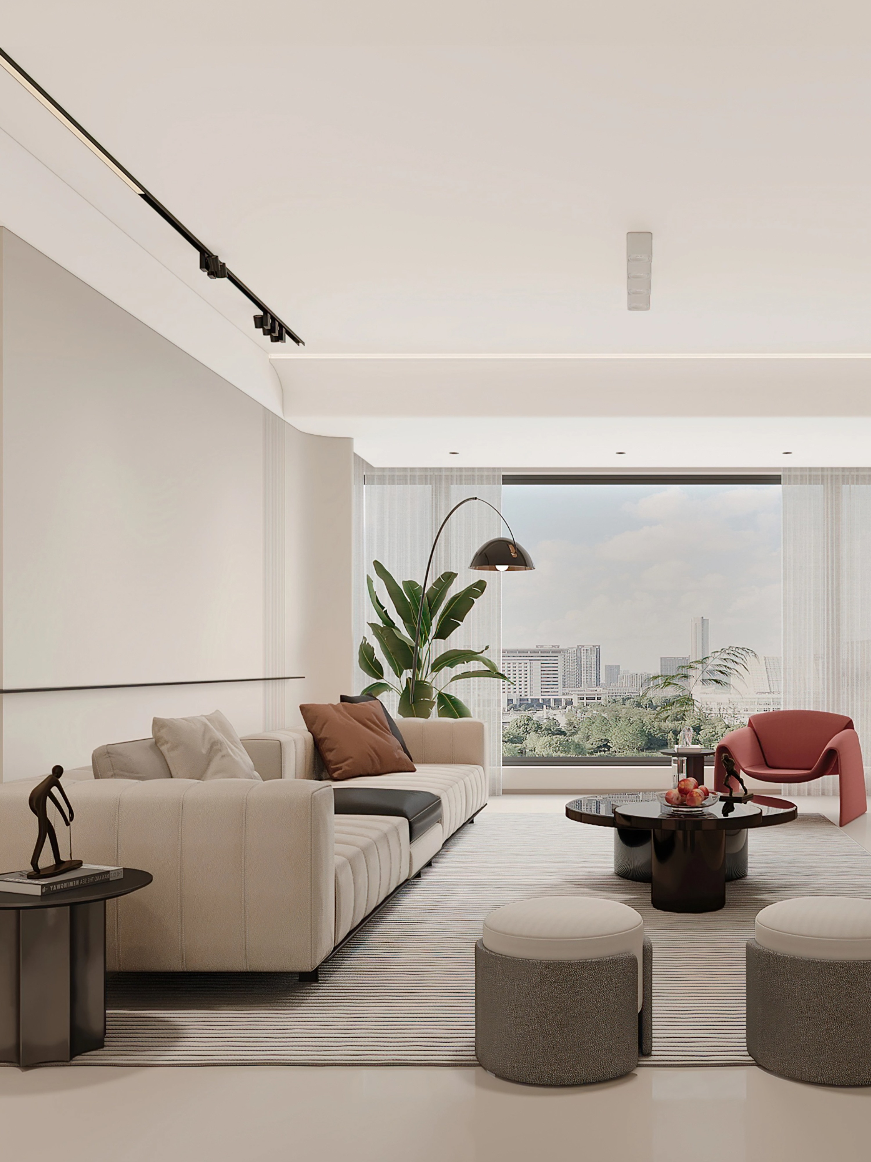 于城市一隅温柔栖居,180㎡现代宅邸演绎高级松弛感